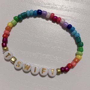 Taylor Swift “T SWIFT” Friendship Bracelet - Eras Tour Movie Beaded Souvenir